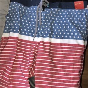 American Flag men’s BRAND NEW swim trunks
